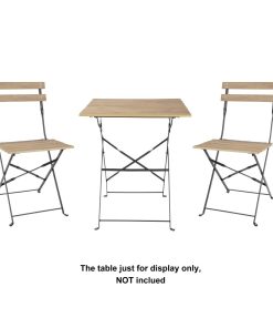 Bolero Perth Pavement Style Folding Chairs Wood Effect Pack of 2 (FU539)