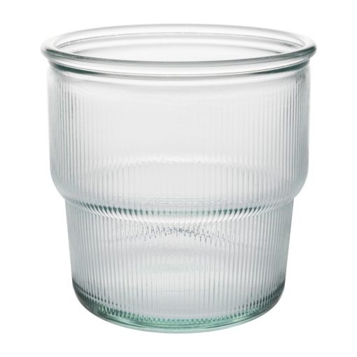 Olympia Recycled Glass Ribbed Stackable Tumblers 300ml Pack of 6 (FU597)