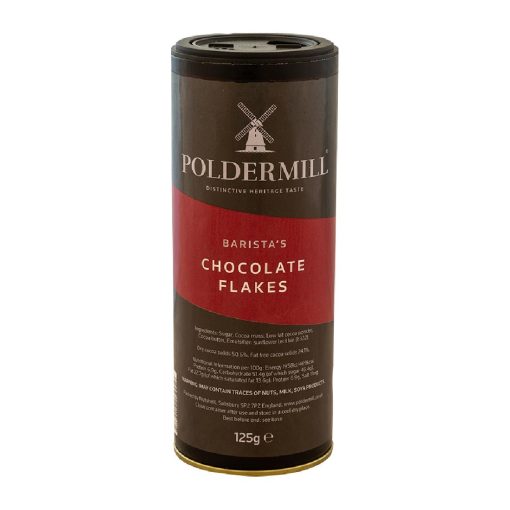 Poldermill Dark Chocolate Flakes Shaker Drum 125g (HT321)