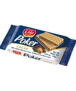 Gastone Lago Poker Cocoa Creme Wafers 45g Pack of 20 (HT325)