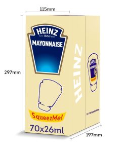 Heinz Mayonnaise SqueezMe Sachets 26ml Pack of 70 (HT396)