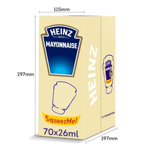 Heinz Mayonnaise SqueezMe Sachets 26ml Pack of 70 (HT396)