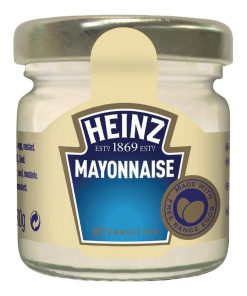 Heinz Mayonnaise Mini Glass Jars 33ml Pack of 80 (HT404)