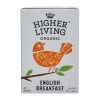 Higher Living English Breakfast Organic Teabags Pack of 80 (HT790)