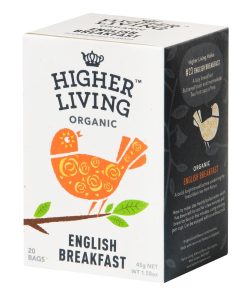 Higher Living English Breakfast Organic Teabags Pack of 80 (HT790)
