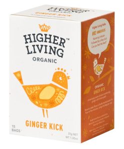 Higher Living Ginger Kick Organic Teabags Pack of 60 (HT798)