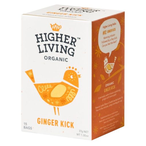 Higher Living Ginger Kick Organic Teabags Pack of 60 (HT798)