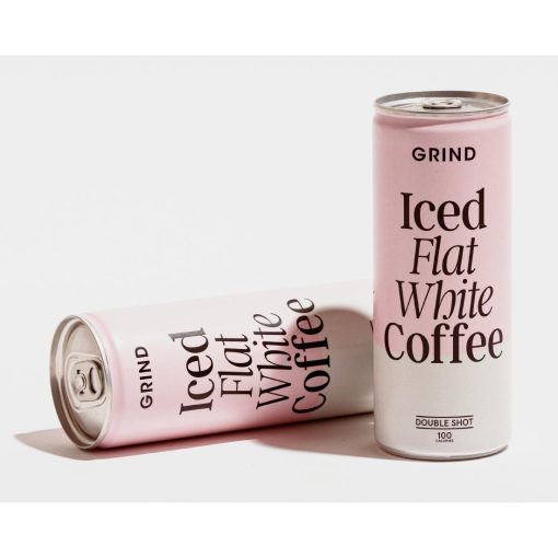 Grind Iced Flat White Coffee Cans 250ml Pack of 12 (HU071)