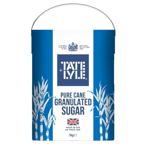 Tate and Lyle Granulated Sugar Paper Drum 3kg (KA186)