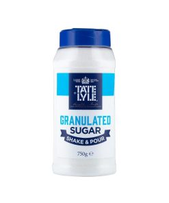 Tate and Lyle Granulated Sugar Shake Pourer Tray 750g Pack of 6 (KA187)