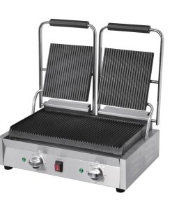 Buffalo Bistro Double Ribbed Contact Grill (CU604)