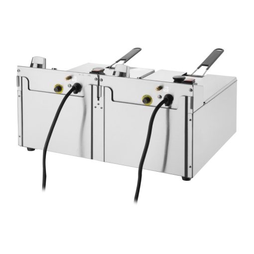 Buffalo Twin Tank Twin Basket 2x5Ltr Countertop Fryer 2x2-8kW (CU618)