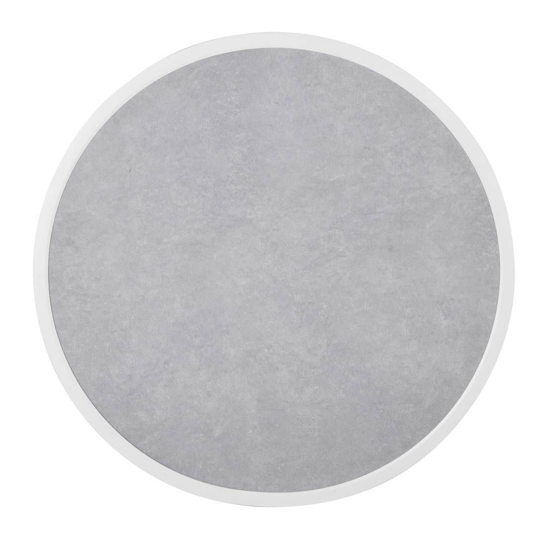 Bolero Fibre Glass Round Table Top Grey Stone Effect 580mm (DL485)