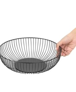 Olympia Wire Food Display Bowl Round Black 285x85mm (DP670)