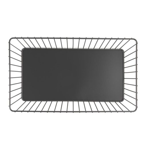 Olympia Wire Food Display Tray Rectangular Black 330x190x100mm (DP671)