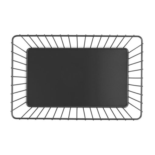 Olympia Wire Food Display Tray Rectangular Black 280x180x100mm (DP672)