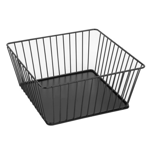Olympia Wire Food Display Tray Square Black 230x230x100mm (DP674)