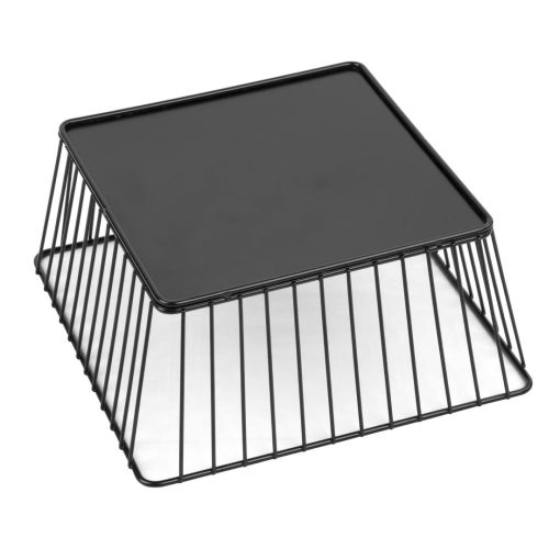 Olympia Wire Food Display Tray Square Black 230x230x100mm (DP674)