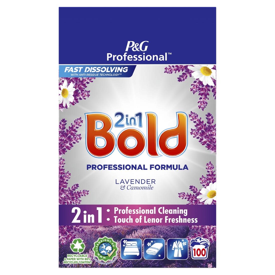 Bold Professional 2-in-1 Powder Detergent Lavender and Camomile 6kg (DX536)