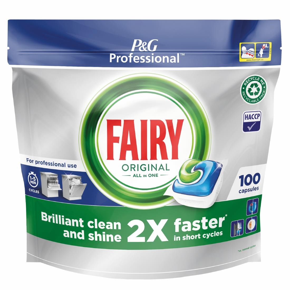 Fairy Professional Original All-In-One Dishwasher Tablets Pack of 2 x 100 (DX546)