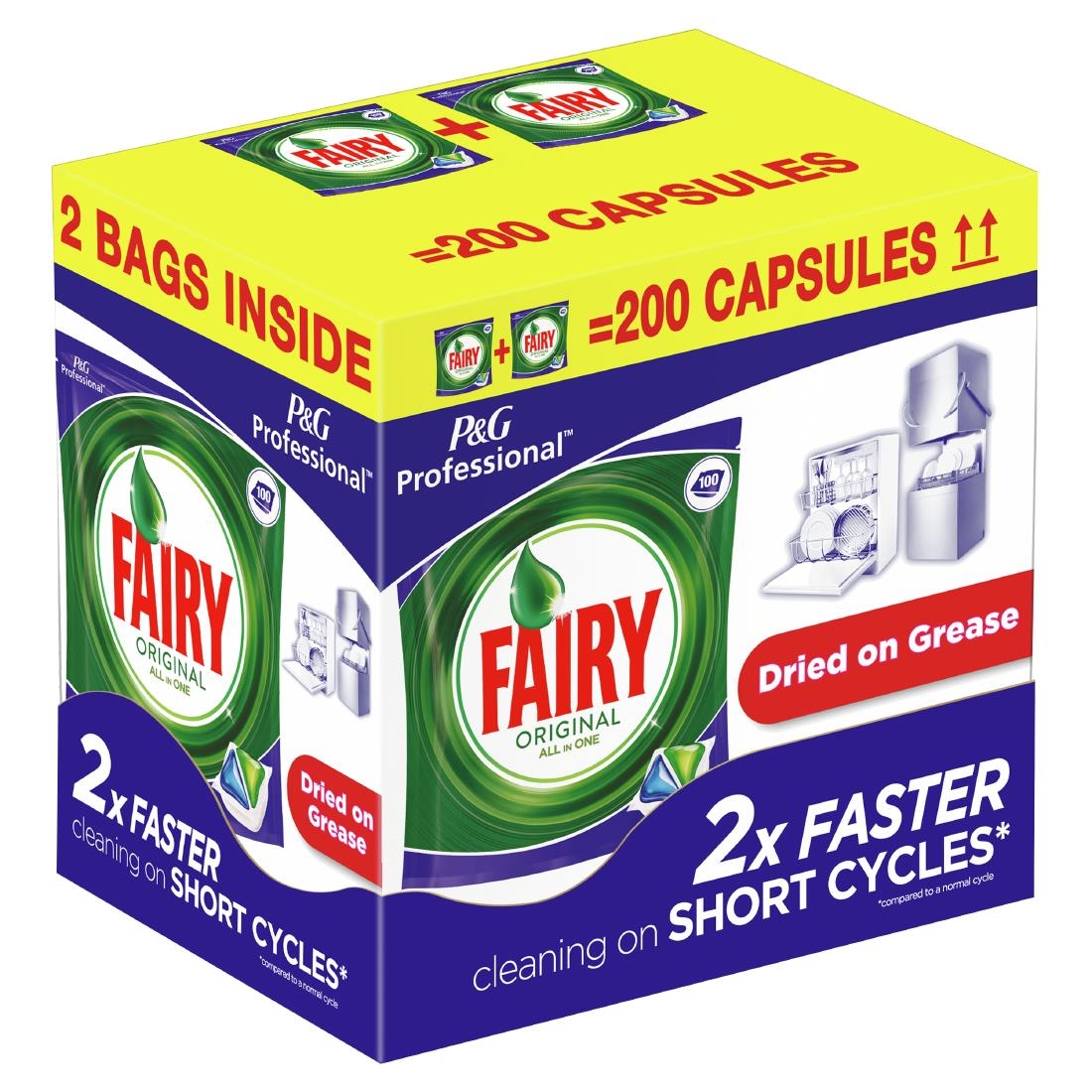 Fairy Professional Original All-In-One Dishwasher Tablets Pack of 2 x 100 (DX546)