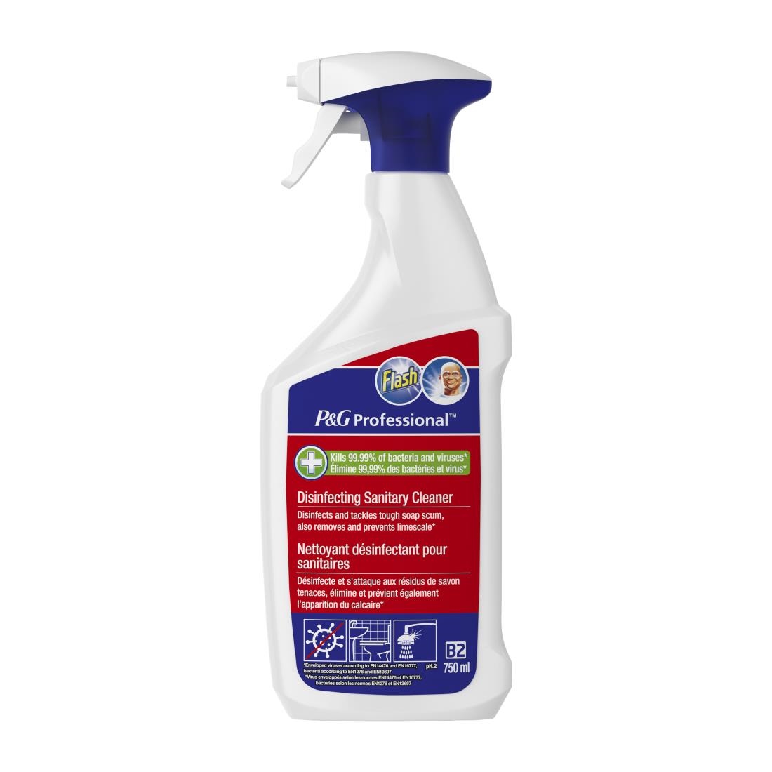 Flash Professional Disinfecting Sanitary Cleaner 750ml Pack of 10 (DX569)