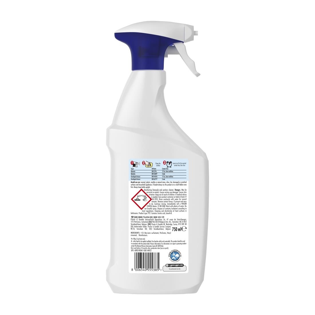Viakal Professional Limescale Remover Spray 750ml Pack of 10 (DX570)