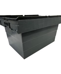 Vogue Plastic Transport Storage Crate with Attached Lid 600x400x320mm (DX995)