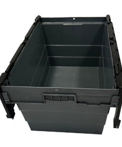 Vogue Plastic Transport Storage Crate with Attached Lid 600x400x320mm (DX995)