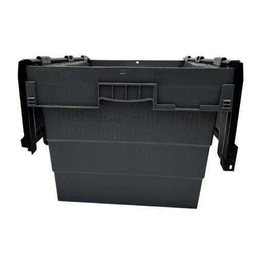 Vogue Plastic Transport Storage Crate with Attached Lid 600x400x320mm (DX995)