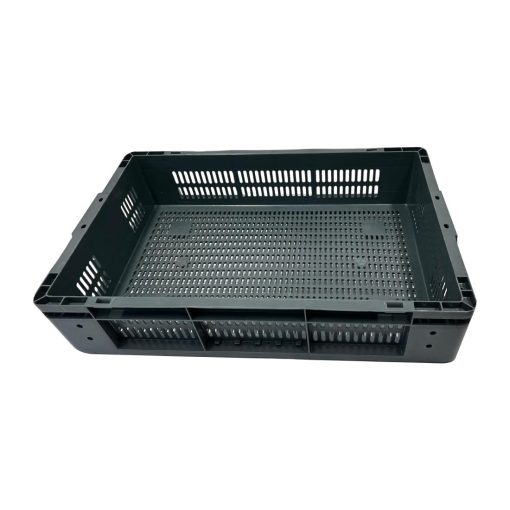 Vogue Perforated Plastic Storage Crate 600x400x120mm (DX999)