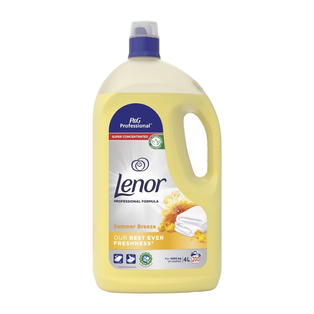 Lenor Professional Fabric Conditioner Summer Breeze 4Ltr Pack of 3 (DZ454)