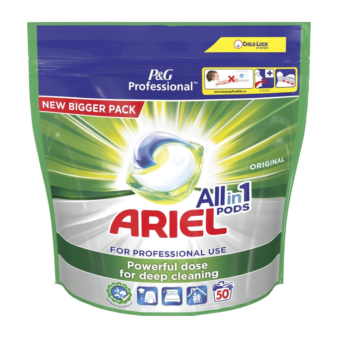 Ariel Professional All-In-1 Pods Washing Liquid Laundry Detergent Regular Pack of 100 (DZ458)