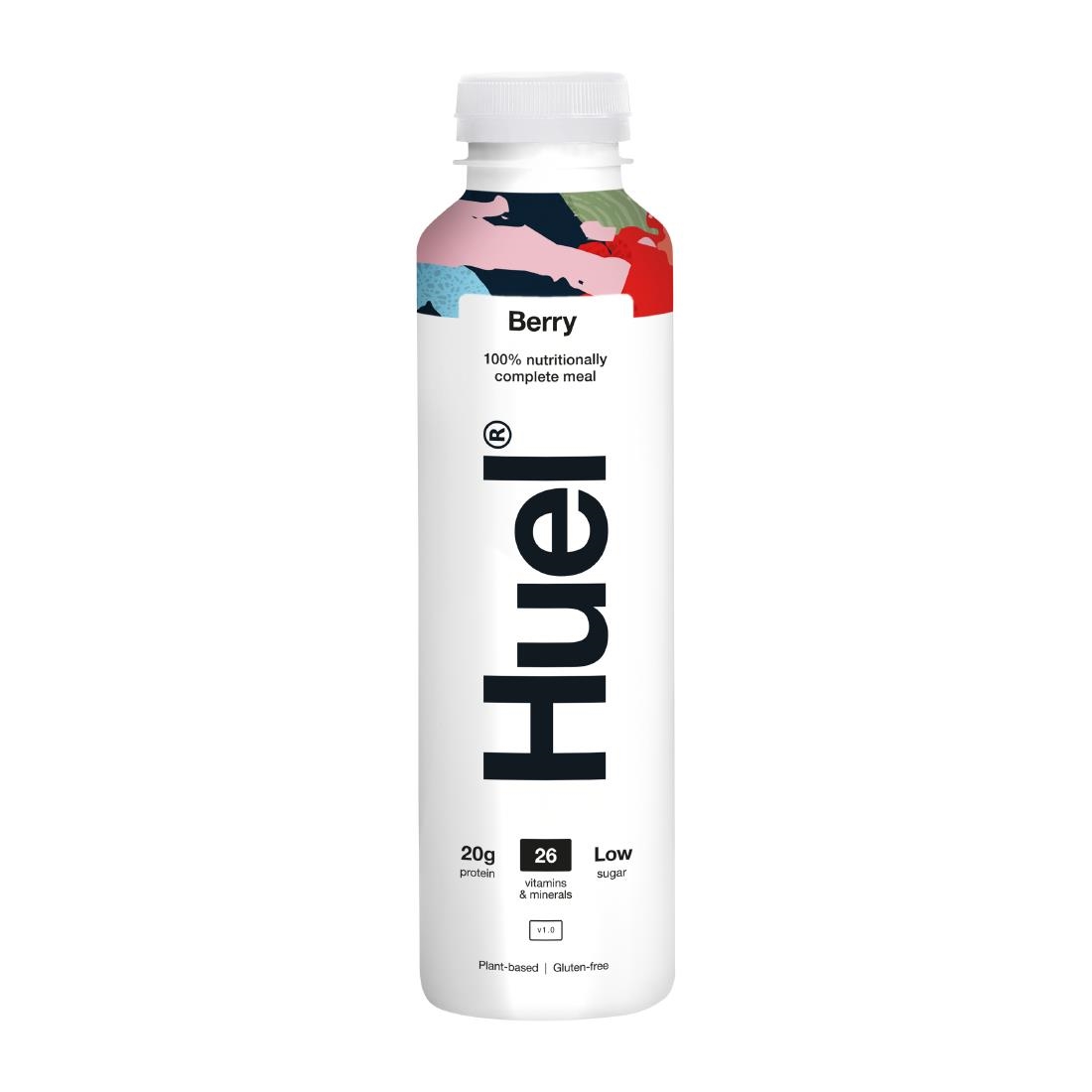 HUEL 100 Nutritionally Complete Meal Drink - Berry 500ml Pack of 8 (HS542)