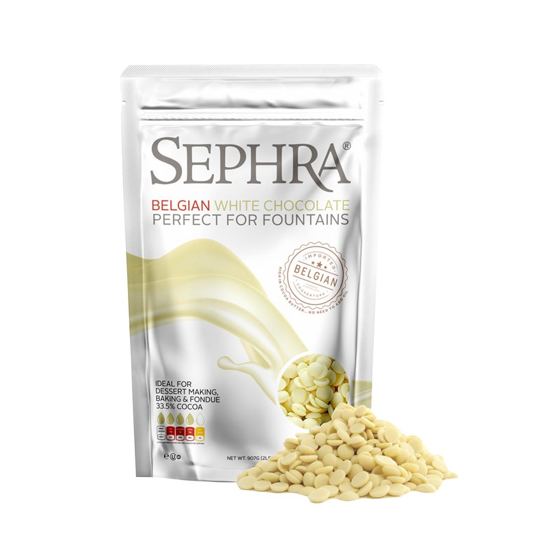 Sephra Luxury Belgian White Chocolate 907g (HU105)