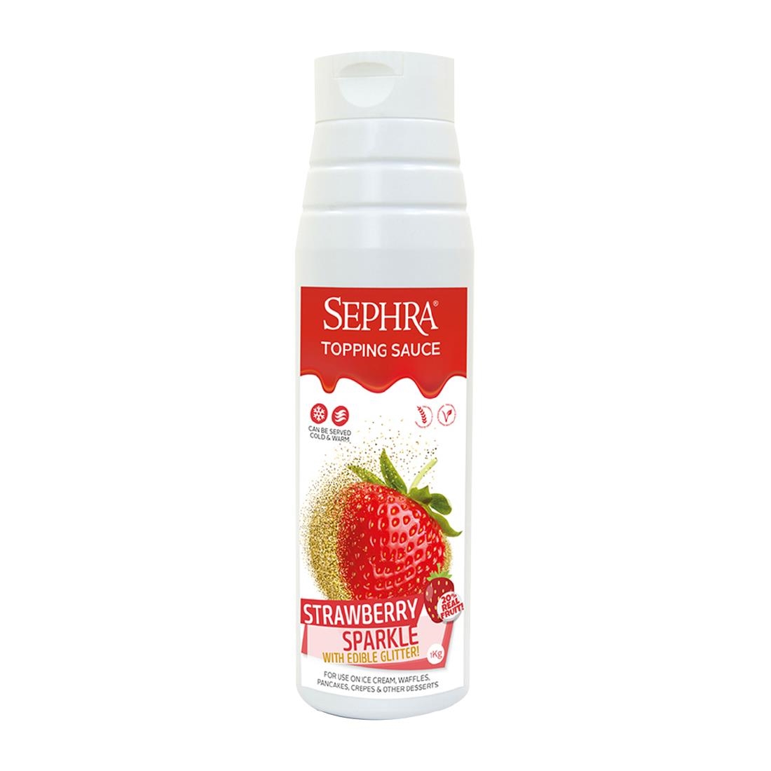 Sephra Strawberry Sparkle Topping Sauce 1kg (HU122)