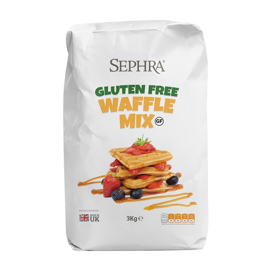 Sephra Gluten-Free Waffle Mix 3kg Pack of 4 (HU130)