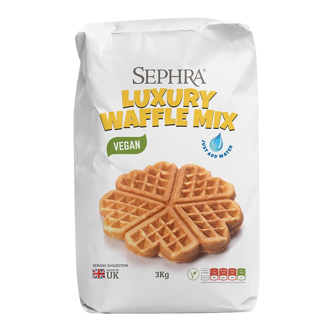 Sephra Vegan Waffle Mix 3kg Pack of 4 (HU131)