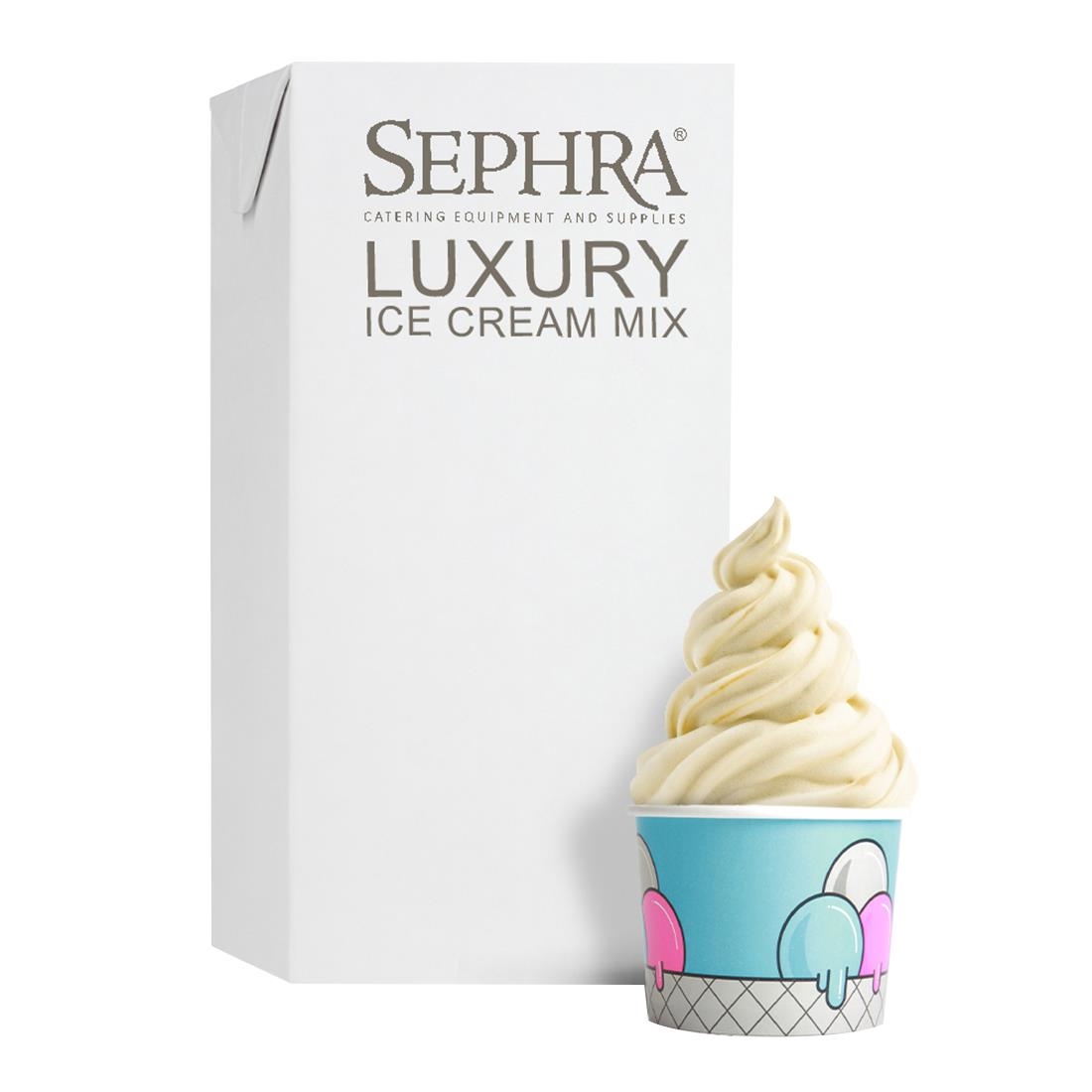 Sephra Luxury Soft Serve Ice Cream Mix 1Ltr Pack of 12 (HU134)