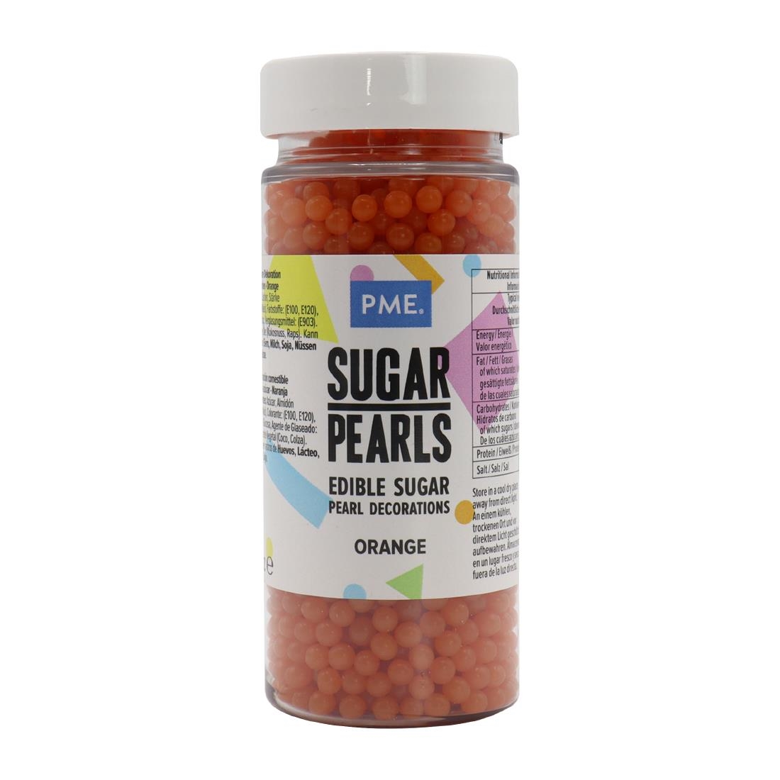 PME Sugar Pearls 100g - Orange (HU212)
