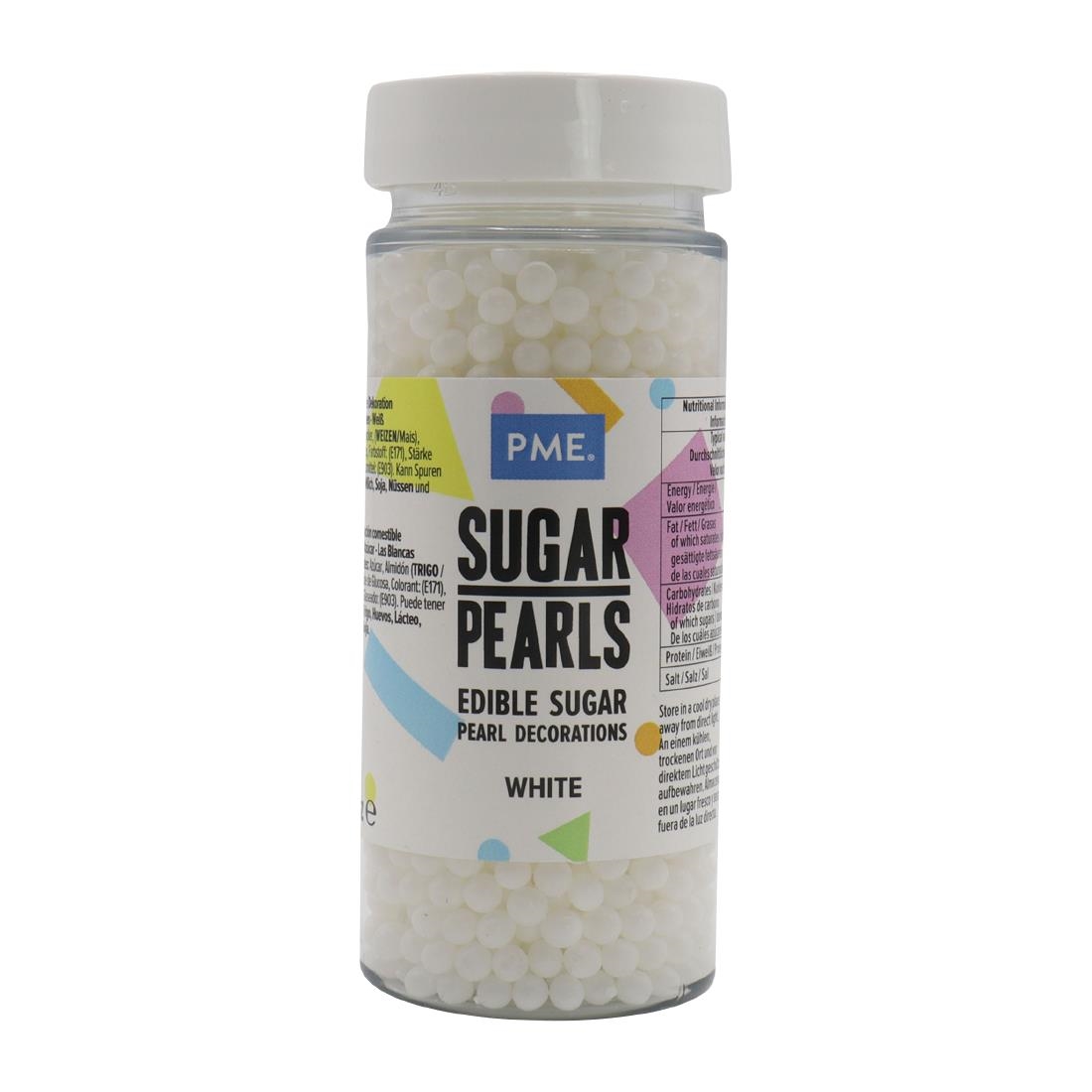 PME Sugar Pearls 100g - White (HU213)