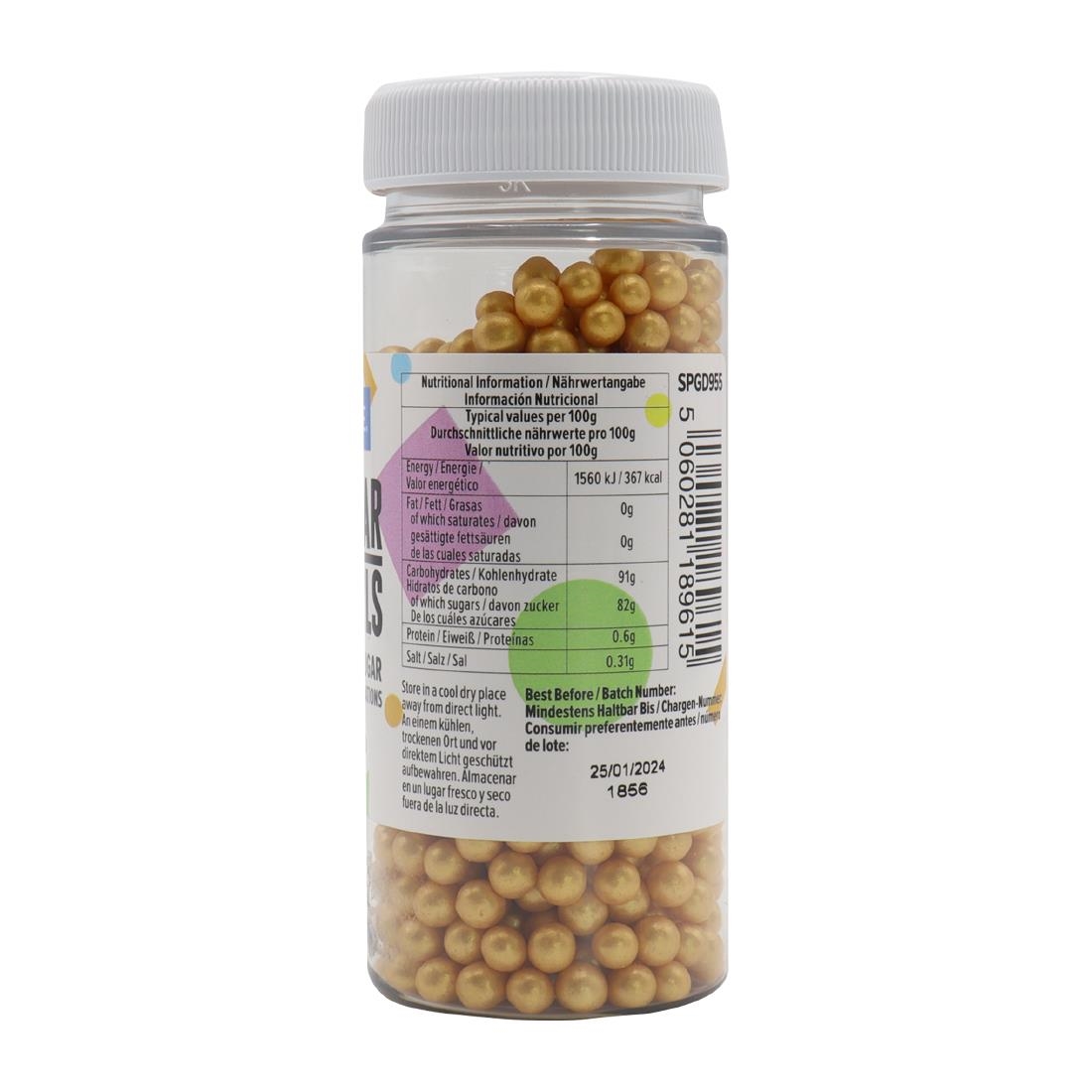 PME Sugar Pearls 60g - Gold (HU215)