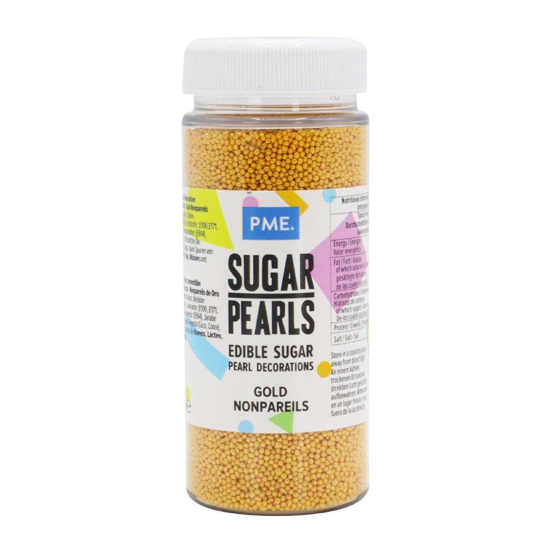 PME Sugar Pearls Nonpareils 100g - Gold (HU216)