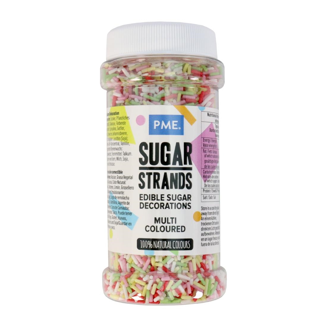PME Multicoloured Sugar Strands 80g (HU223)