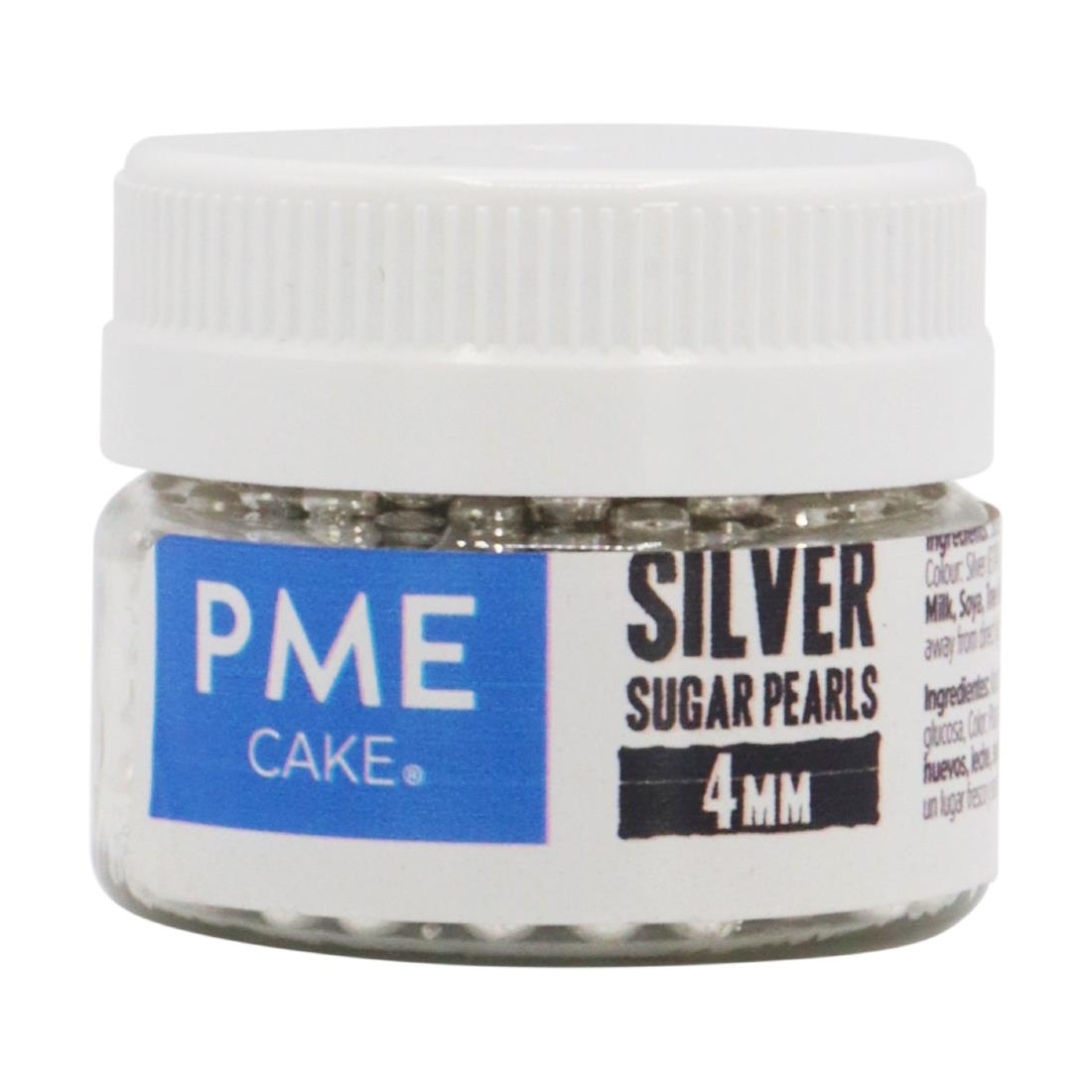 PME Silver Sugar Pearls 4mm (HU232)