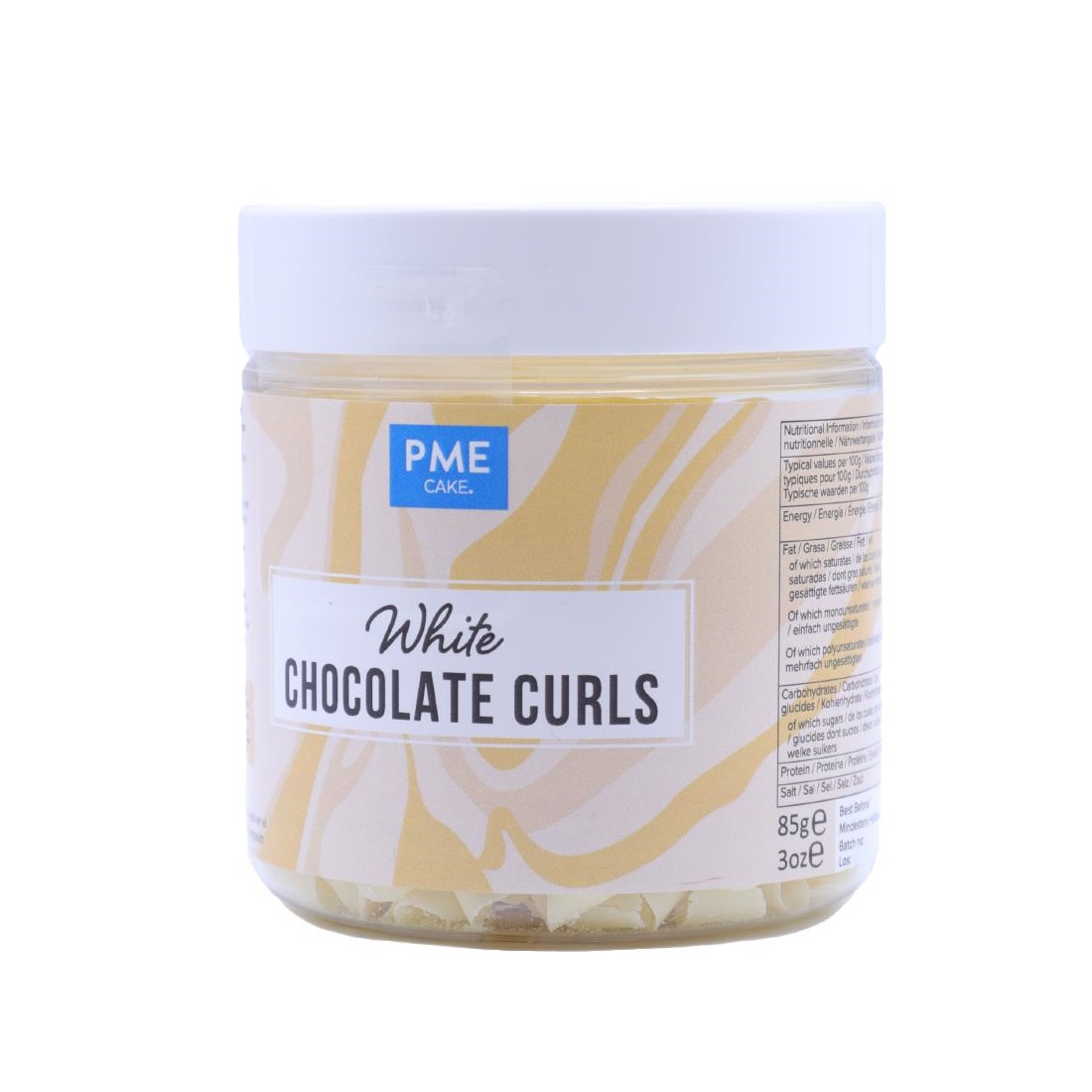 PME Chocolate Curls White Chocolate 85g (HU283)