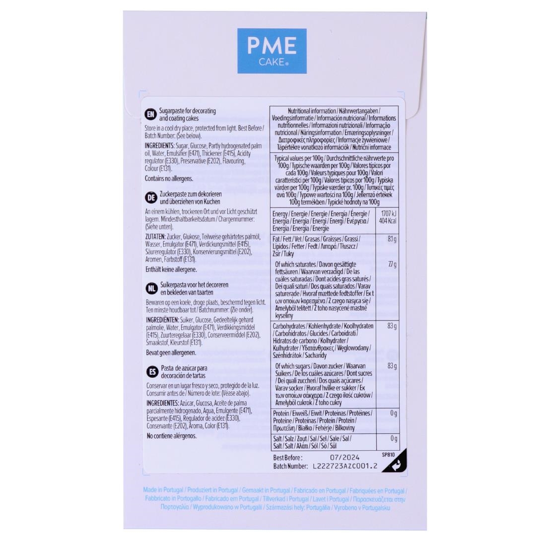 PME Sugar Paste Fondant Blue 250g (HU304)