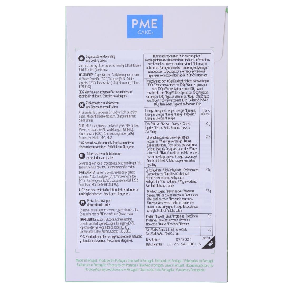 PME Sugar Paste Fondant Green 250g (HU307)