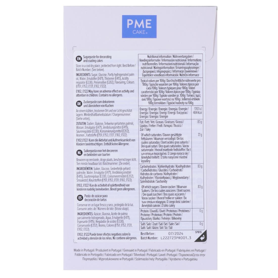 PME Sugar Paste Fondant Black 250g (HU309)