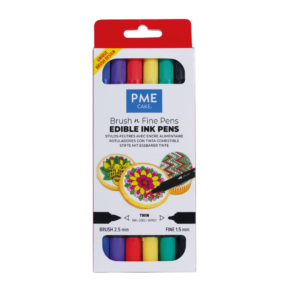 PME Brush and Fine Pen Set - Bold Pack of 6 (HU324)